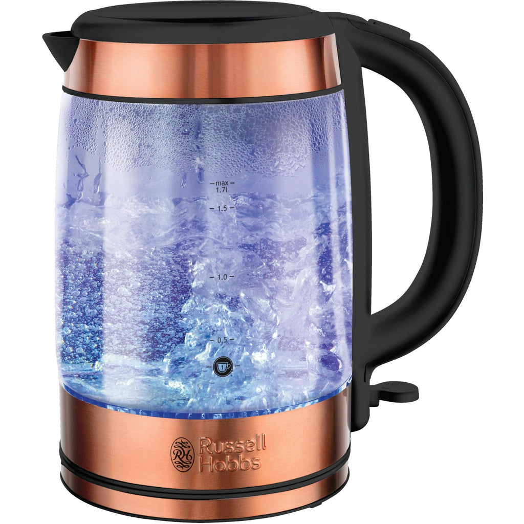 Russell Hobbs Brooklyn Glass Kettle (Copper) JB HiFi