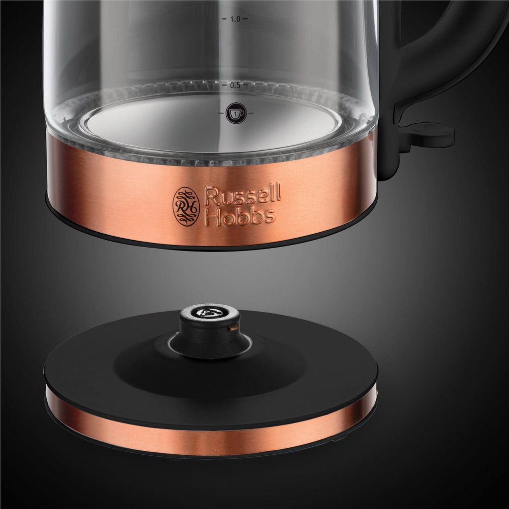 Russell Hobbs Brooklyn Glass Kettle (Copper) JB HiFi