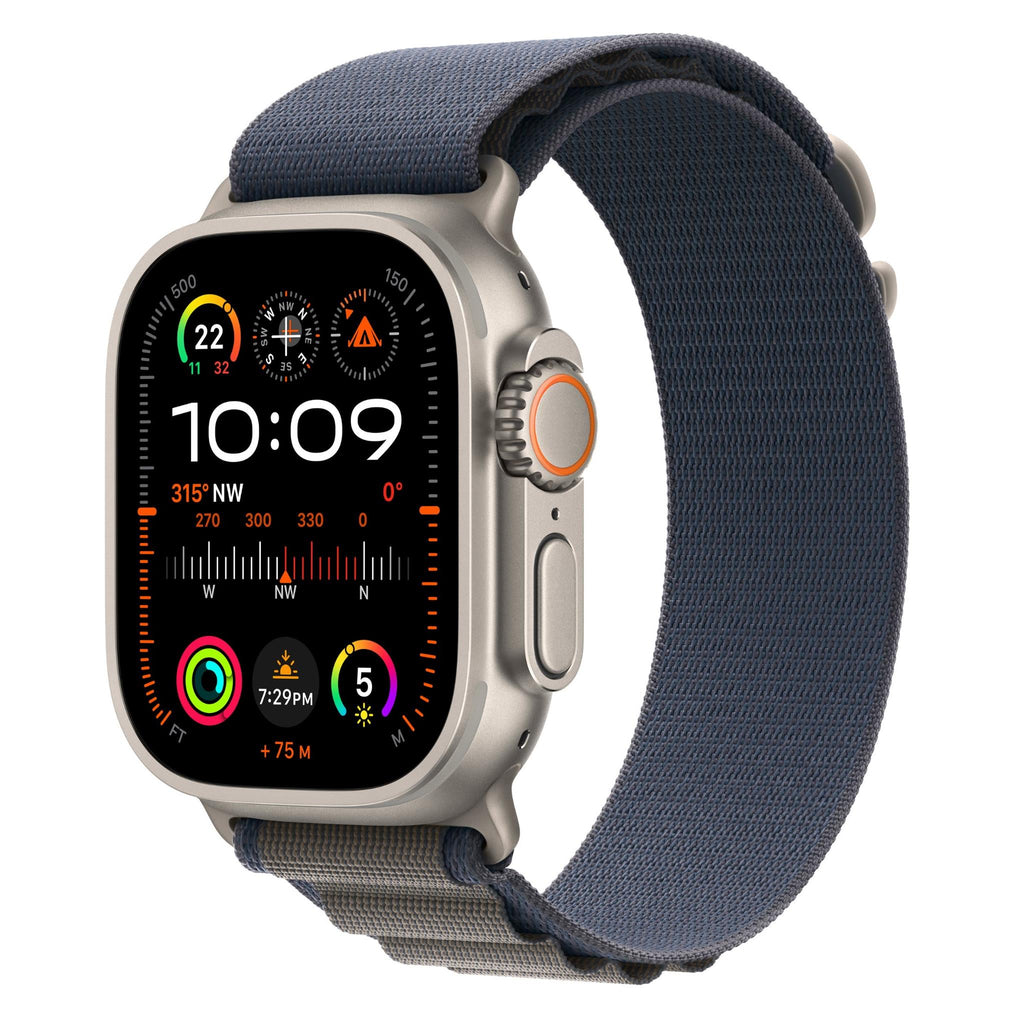 Apple Watch Ultra 2 49mm Titanium Case GPS + Cellular Alpine Loop (Blue)[Medium] JB HiFi