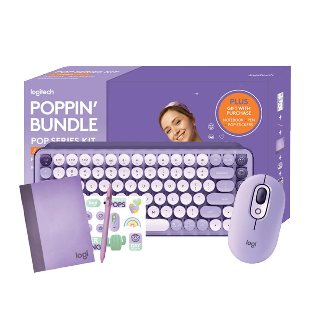 Logitech POP Keys Wireless Mechanical Keyboard + POP Mouse Bundle