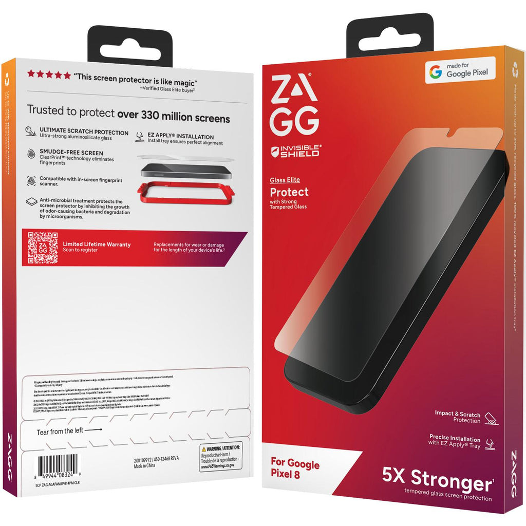 ZAGG InvisibleShield Glass Elite AM Screen Protector for Pixel 8 JB HiFi