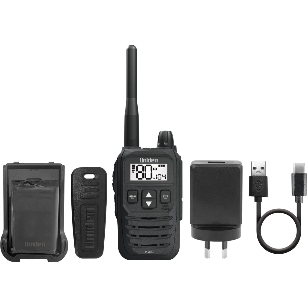 Uniden UH825 80 Channels 2 Watt UHF Handheld Radio JB HiFi