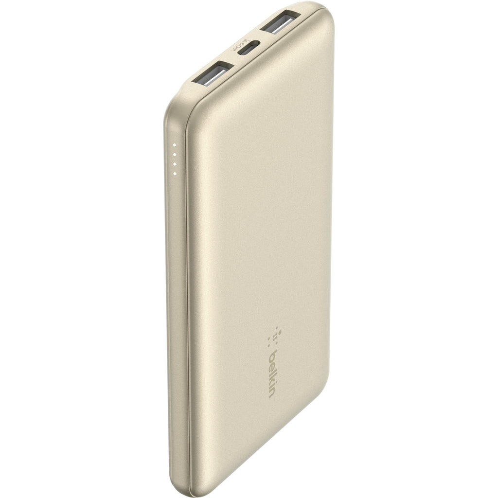 Belkin BoostUp Charge 10K 3 Port Power Bank with Cable (Gold) JB HiFi
