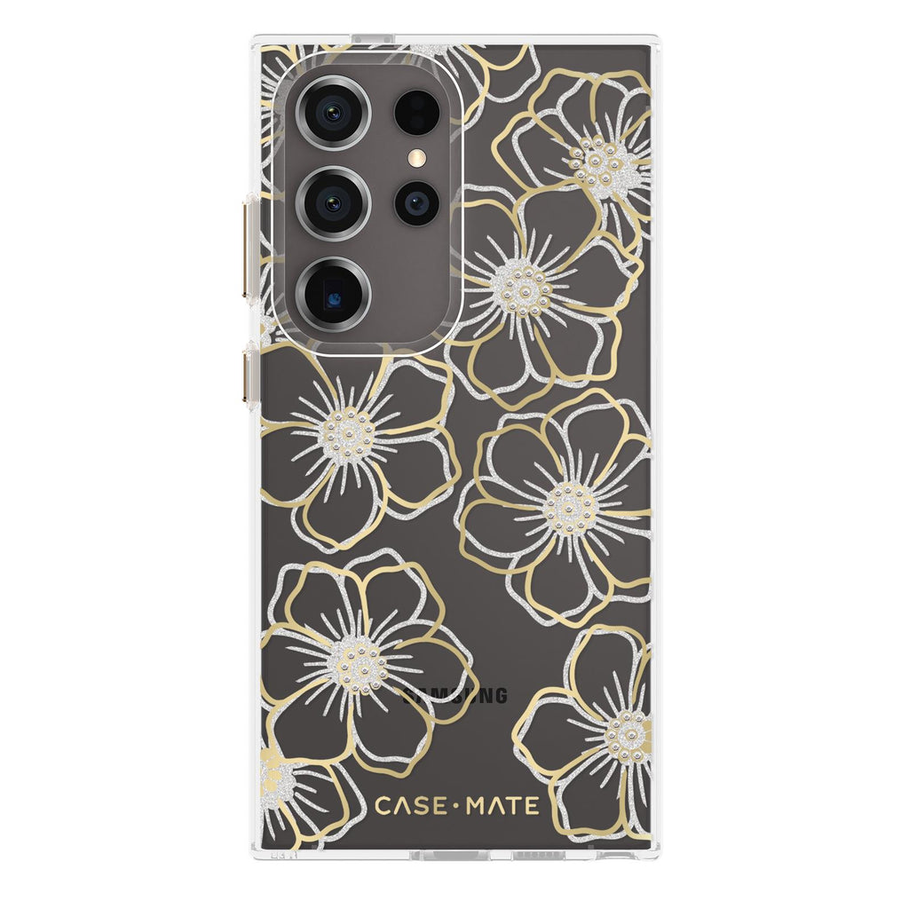 CaseMate Floral Gems Case Antimicrobial for Galaxy S24 Ultra (Gold