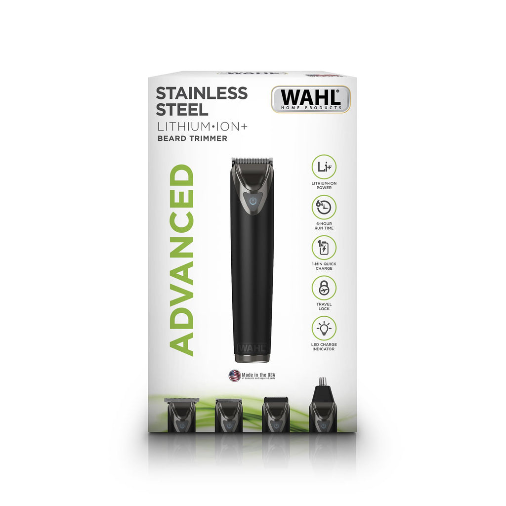 Wahl Advanced Stainless Steel Li Ion Trimmer (Black) JB HiFi
