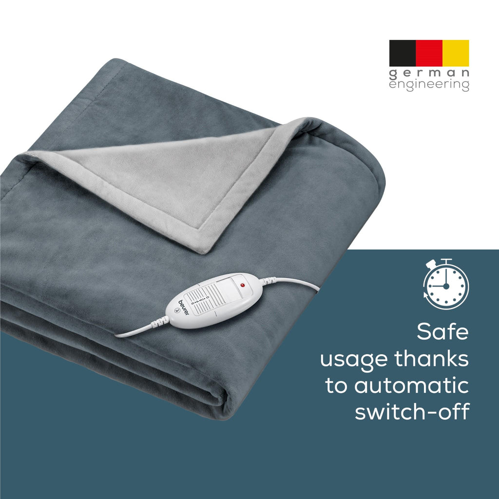 Beurer HD75DG Heated Throw Blanket (Dark Grey) JB HiFi