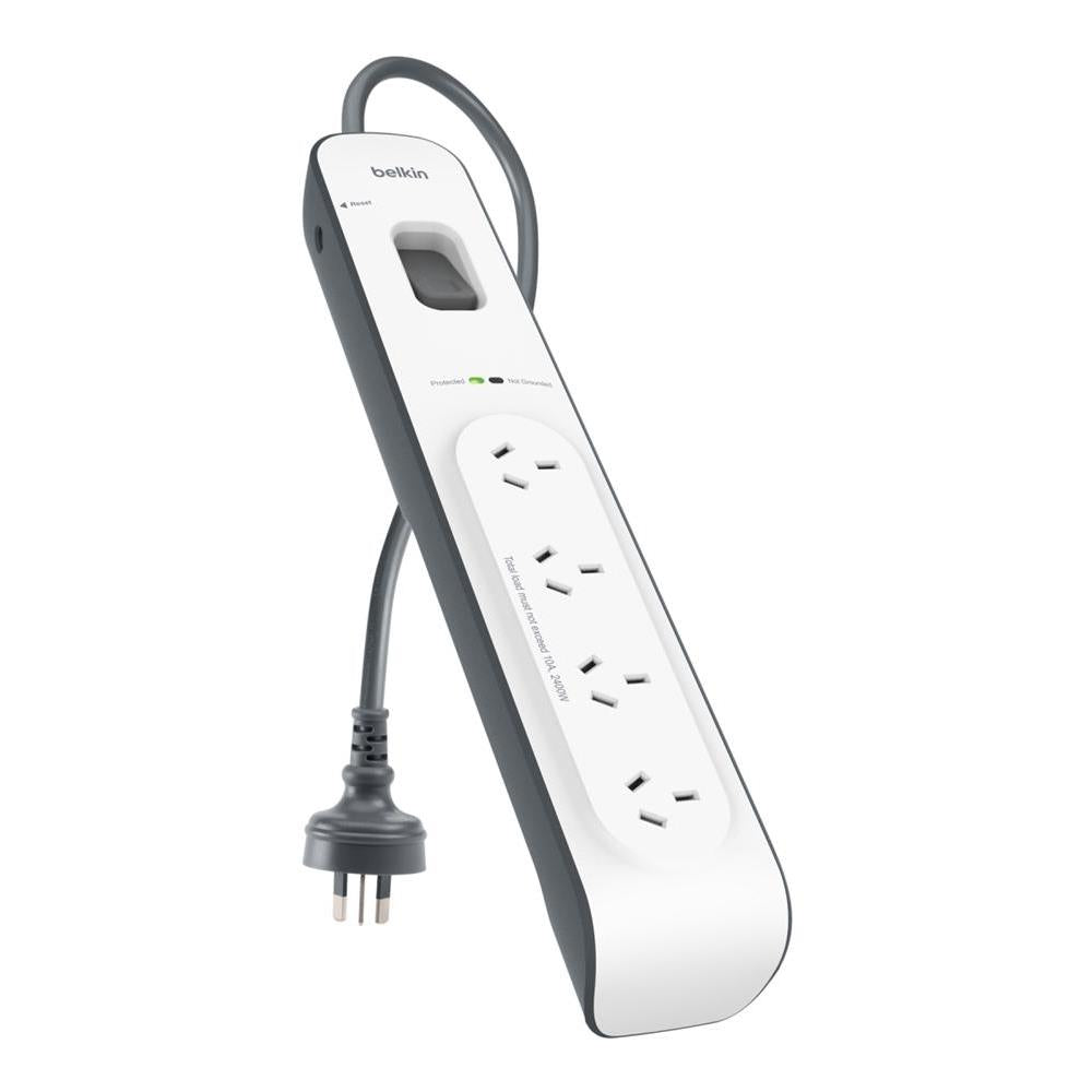 Belkin 4outlet Surge Protection Strip with 2M Power Cord JB HiFi