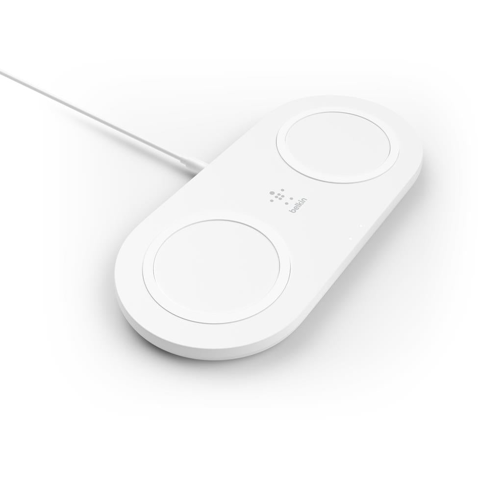 Belkin BoostUp Charge Dual 15w Wireless Charging Pad (White) JB HiFi