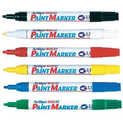 Artline 400 Permanent Paint Marker 2.3mm Bullet Nib (Assorted) [12 Pack]