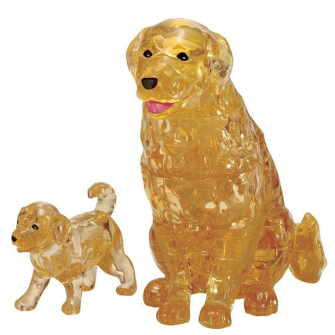 Bepuzzled 3D Crystal Puzzle: Golden Retriever with Puppy