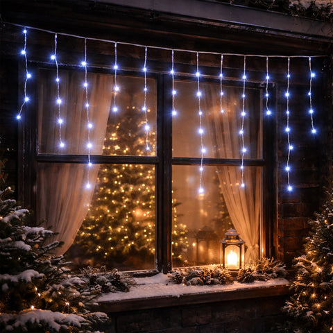 Lexi Lighting 360LED Snowing Icicle Lights - White