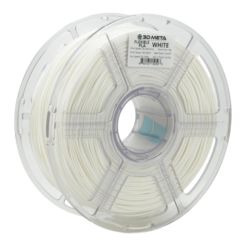 3D META Flexible PLA 3D Printing Filament - White