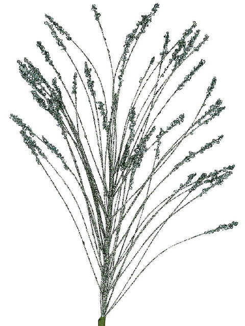 Christmas Warehouse - STEM2421 Mint Green Lavender With Glitter & Sequins Long Christmas Stem | 63cm Mint Green