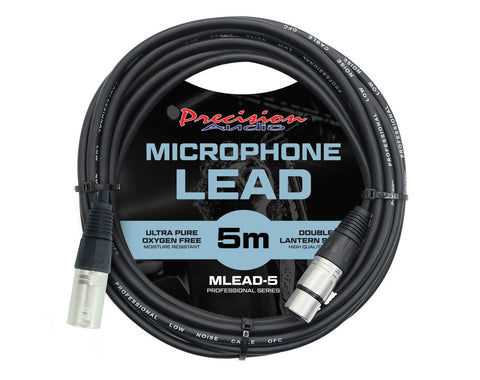 Precision Audio MLEAD5 XLR To XLR Studio Stage Microphone Lead 5M