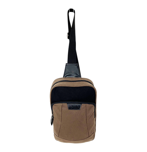 FIB Byron Canvas Crossbody Travel Bag (Brown)