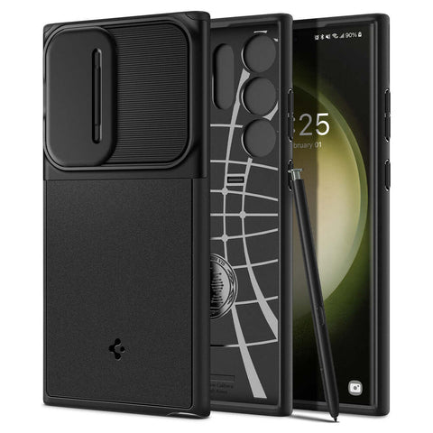 SPIGEN Optik Armor Case for Galaxy S23 Ultra (Black)