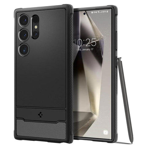 SPIGEN Rugged Armor Case for Galaxy S24 Ultra (Black)
