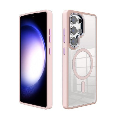 Redefine Clear Case with Metal Lens for Samsung Galaxy S25 Edge - Pink