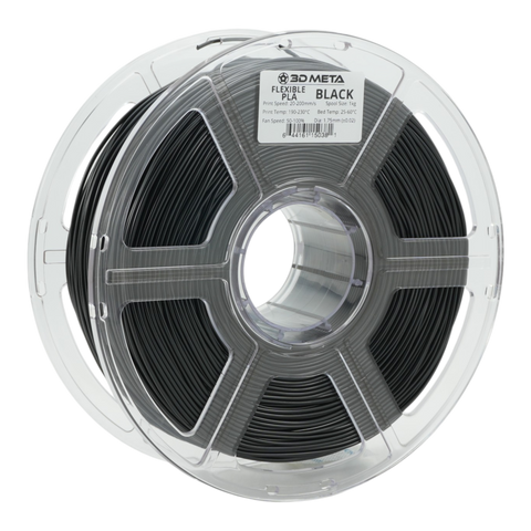 3D META Flexible PLA 3D Printing Filament - Black