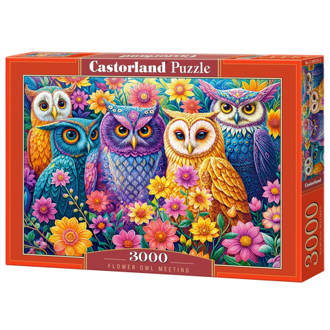 Castorland 3000-Pieces Flower Owl Meeting Puzzle