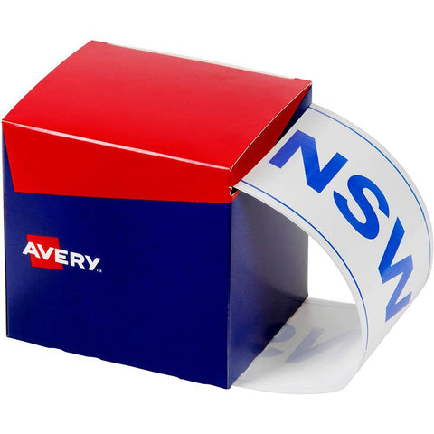 Avery 932606 State Identification Labels NSW 100x150.4mm White Pack 500