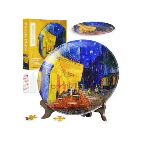 Pintoo 3D Plate Van Gogh Cafe Terrace At Night Puzzle