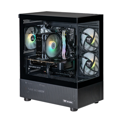 Thermaltake Horizon Elite Gaming Desktop PC (Intel 14400F / RTX 5060 / 32GB RAM) - Black Edition