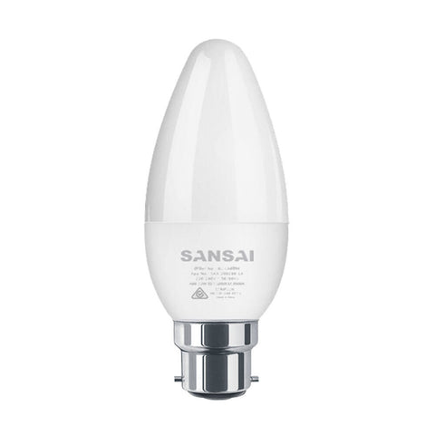 Sansai LED Candle Light Bulb C37 5W B22 (Warm White)