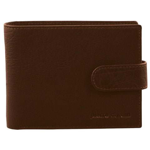 Pierre Cardin Men's Rustic Leather Bi-Fold Cash/Card Wallet Chesnut