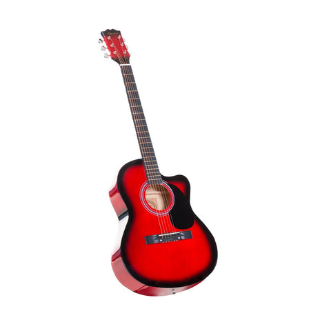 Karrera Acoustic Cutaway 40in Guitar (Red)
