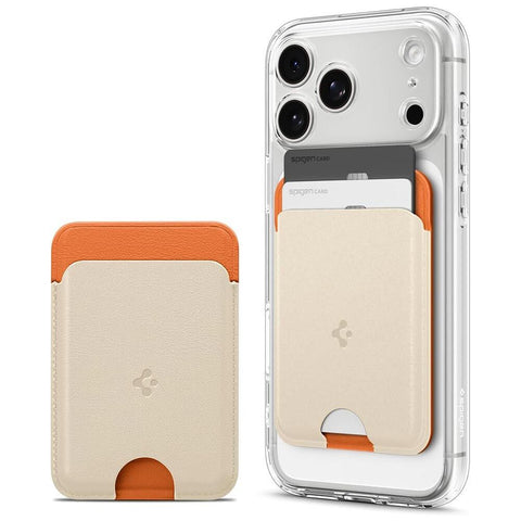 Spigen Nano Pop (MagFit) Card Holder Wallet (Orange Beige)