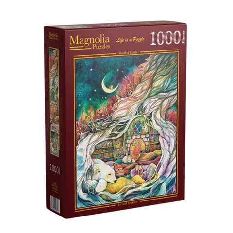 Magnolia 1000-Pieces Restful Earth Kat Fedora Puzzle