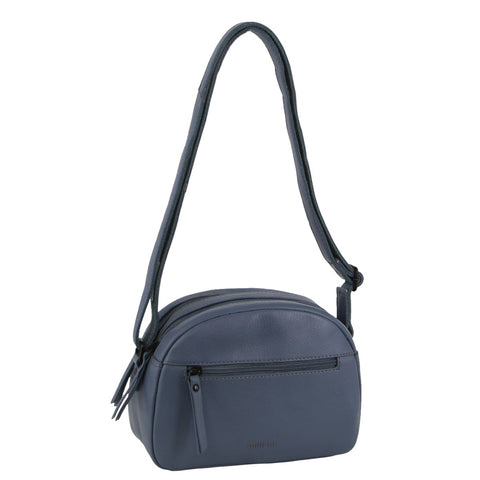 Milleni Women's Multi Zip Leather Shoulder Crossbody Bag 23x17cm Teal