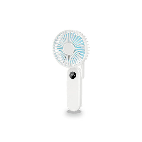 Sansai 20x9cm Portable Digital Display USB Charging Fan (White)