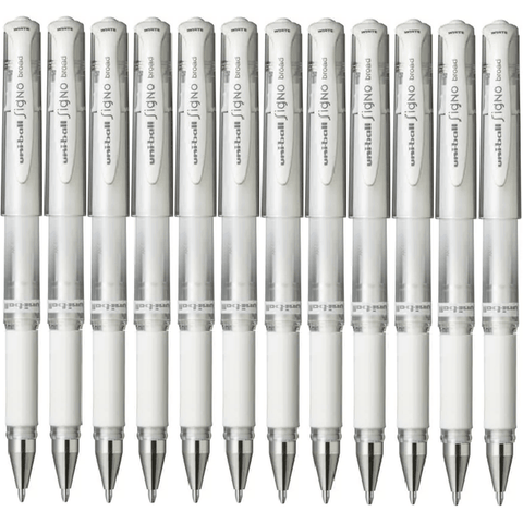 Uni-Ball UM-153 Signo Broad Gel Ink Pen 1.0mm (White) [Box 12]