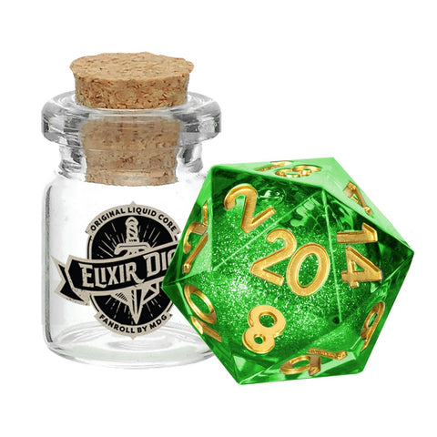 Fanroll By Metallic Dice Games MDG Individual d20 Elixir Liquid Core Dice: Aegis of Hope