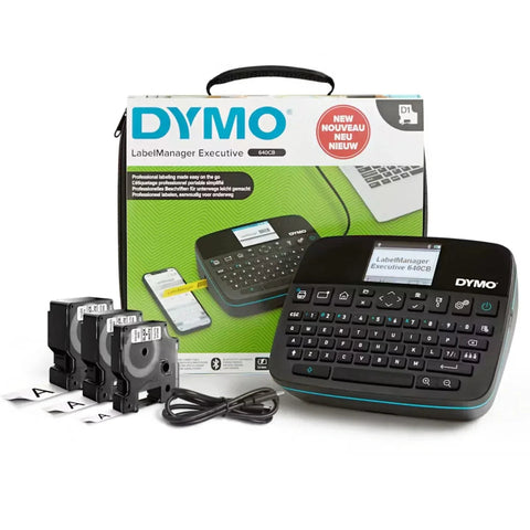 DYMO LabelManager Executive 640 CB Label Printer Kitcase QWY Keyboard Black
