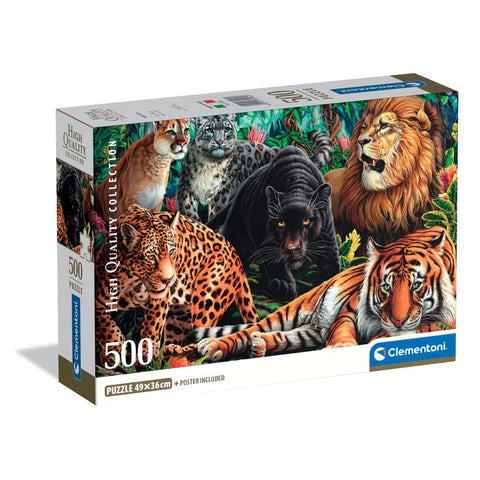 Clementoni 500-Pieces Wild Cats Puzzle