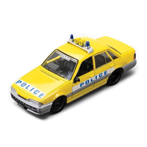 OZ Wheels 1:64 Sacle Holden VL Commodore BT1 Police Yellow Silver Diecast Model