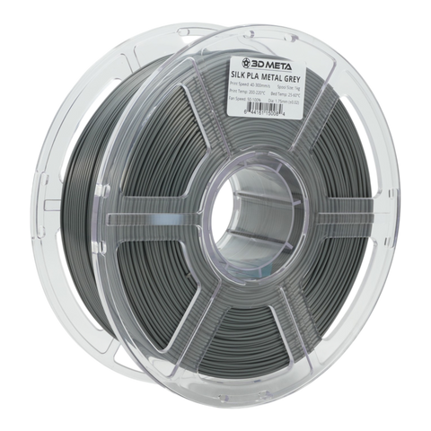 3D META Silk PLA 3D Printing Filament - Metal Grey
