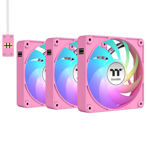 Thermaltake CT140 EX ARGB 140mm PWM Fan 3-Pack (Pink)
