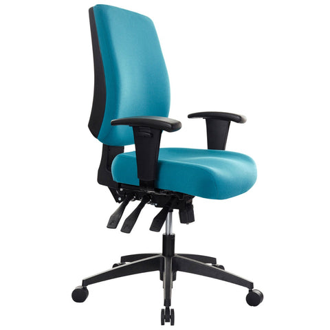 Buro Tidal Medium Back Chair Fully Upholstered With Arms Teal