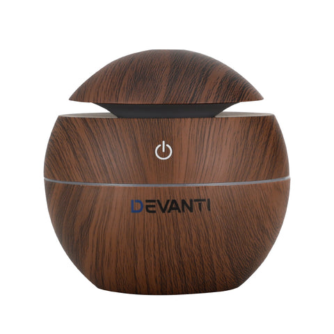 Devanti Aroma Diffuser Aromatherapy Dark Wood 130ml