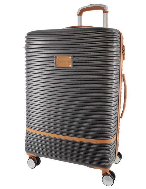 Pierre Cardin Medium Hard-Shell Suitcase Travel Luggage 70cm Charcoal
