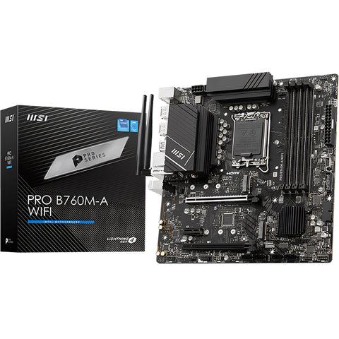 MSI Pro B760M-A WiFi DDR5 LGA 1700 mATX Motherboard (PRO B760M-A WIFI)