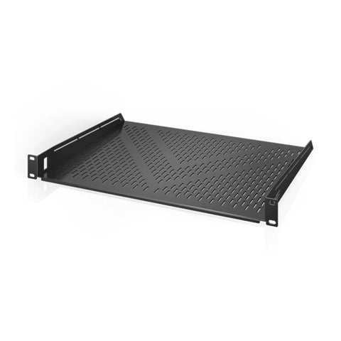 AC Infinity Vented Cantilever 1U Rack Shelf Black Steel 14 Inch