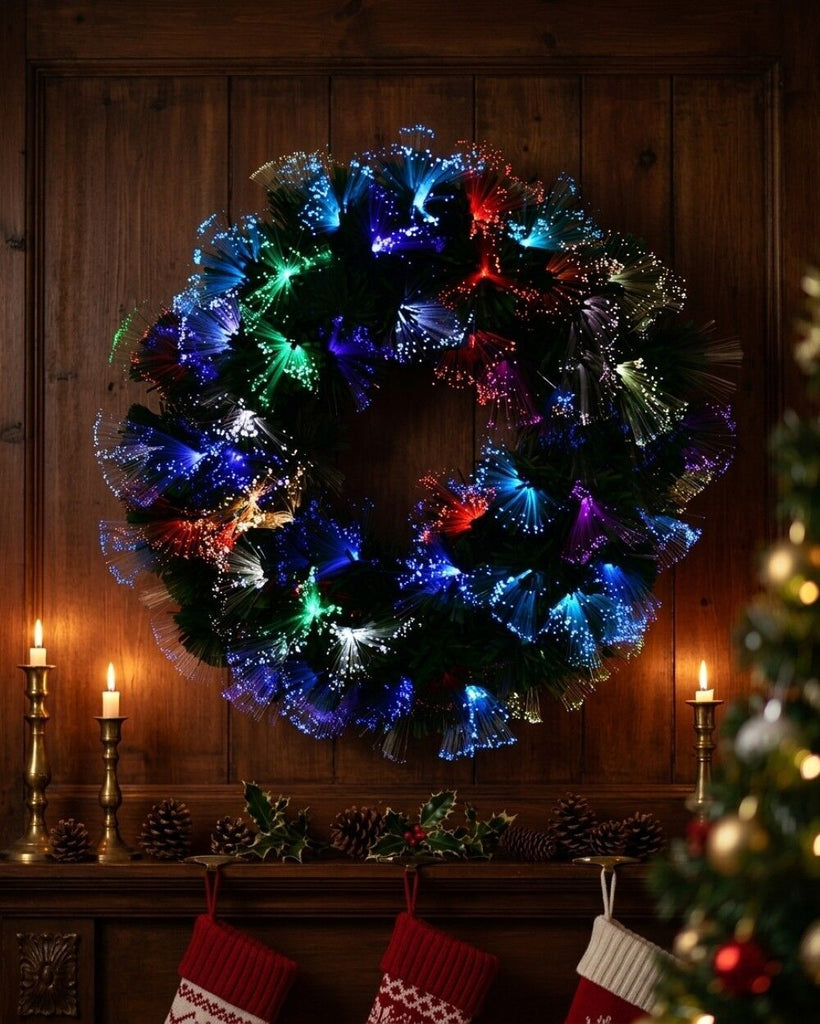 Christmas Warehouse - WRTHFX01 60cm Kaleidoscope Multi Colour LED Fibre ...