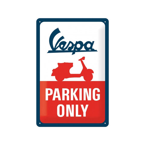 Nostalgic-Art 20x30cm Medium Metal Wall Hanging Sign Plaque Vespa Parking Only