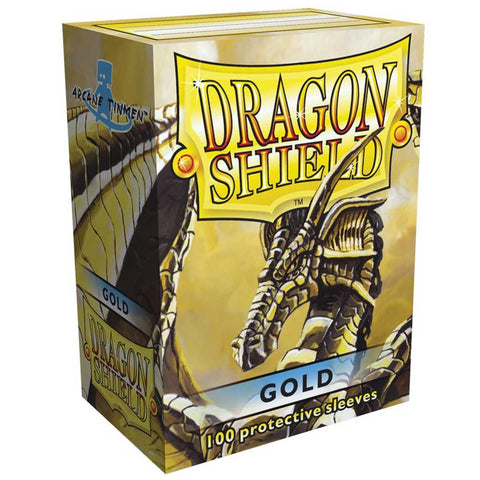 Arcane Tinmen Dragon Shield Standard 100ct Classic Gold Sleeves 63x88mm