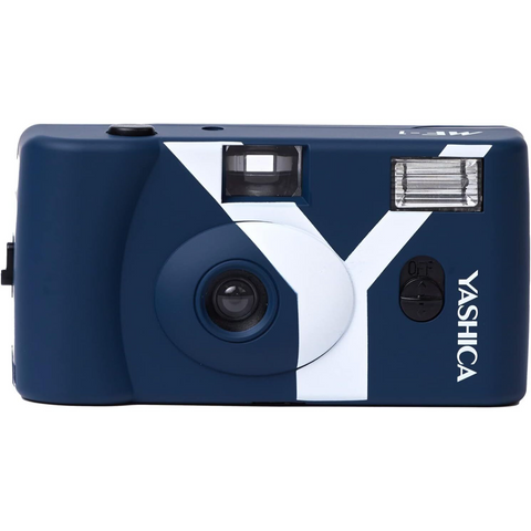 Yashica MF-1 Snapshot Reusable 35mm Film Camera Set (Prussian Blue)